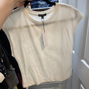White darted tee